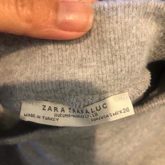 Zara Trafaluc Mock Neck Short Sleeve Shirt - Picture 5 of 5